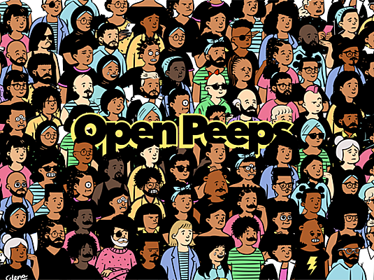 Open Peeps一款强大的手绘风插图生成神器，上万种人体组合任你搭配