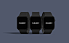 黑色Apple Watch场景设计样机智能图层PSD格式