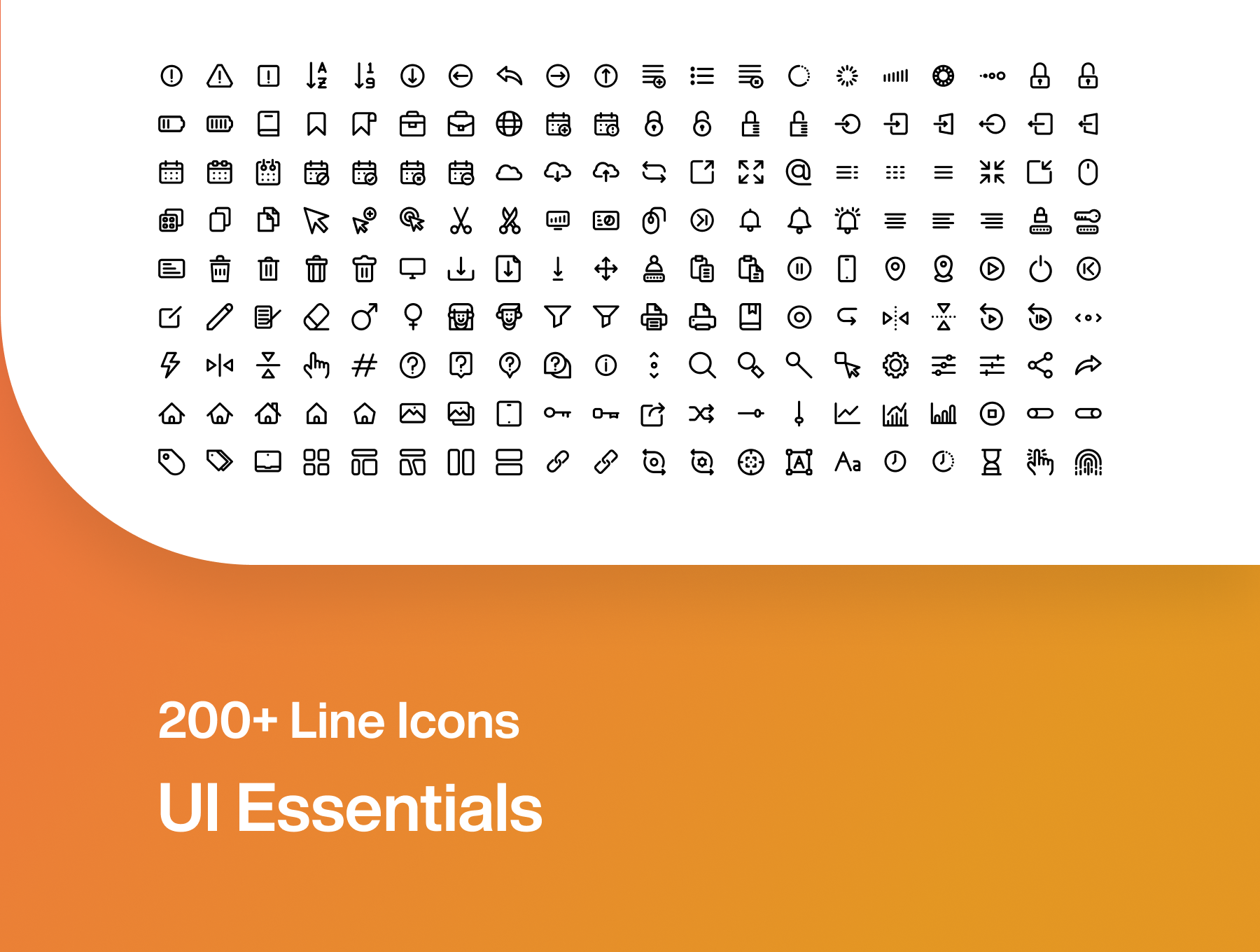 200+平面设计常用icon图标合集 ui-essentials-by-madlabstudio-酷社 (KUSHEW)