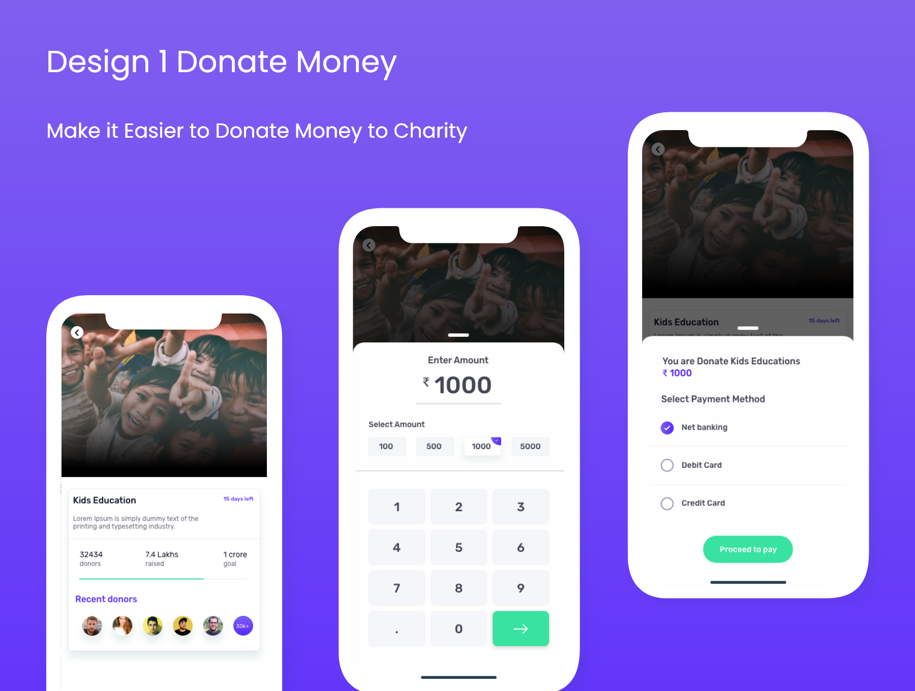 iOS慈善机构应用程序UI套件 folder-donate UI-酷社 (KUSHEW)