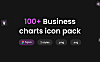 100+商业数据可视化icon图标合集 Business charts icon pack