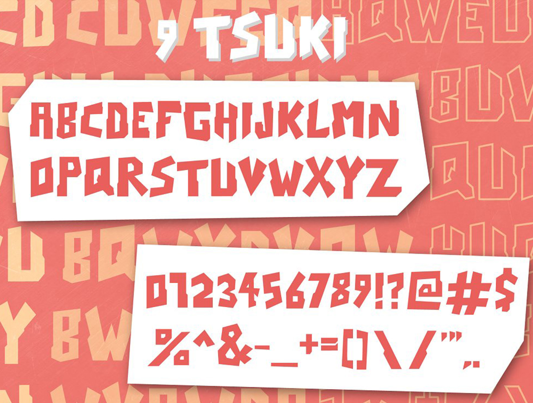 Tsuki Typeface无衬线卡通标题海报设计字体 Game English font-酷社 (KUSHEW)