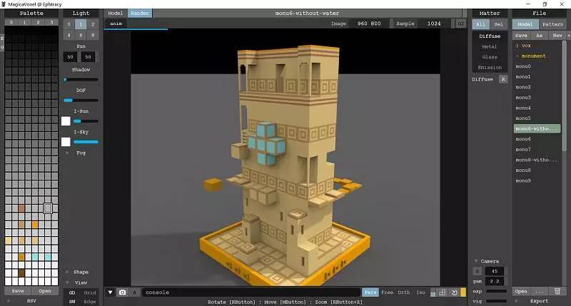 设计神器 MagicaVoxel 3D体素像素建模软件超容易上手！MAC+WIN系统-酷社 (KUSHEW)