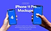 手持iPhone 11 Pro交互设计APP预览展示图设计样机 iPhone 11 Pro Mockup