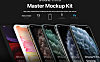 苹果手机iPhone 11 Pro样机模板应用程序场景展示iPhone 11 Pro Master Mockup Kit