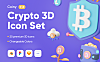 20个3D创意金融科技区块链主题图标icon Coiny - Crypto 3D Icon Set