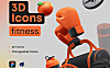 25+高分辨率健身用品器材主题3D图标icon 3D Icons Pack - Fitness