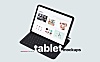 带键盘iPad屏幕展示设计样机模板智能贴图iPad tablet-mockups
