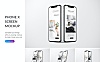 苹果iPhone X手机双屏展示设计样机智能贴图iPhone-mockup