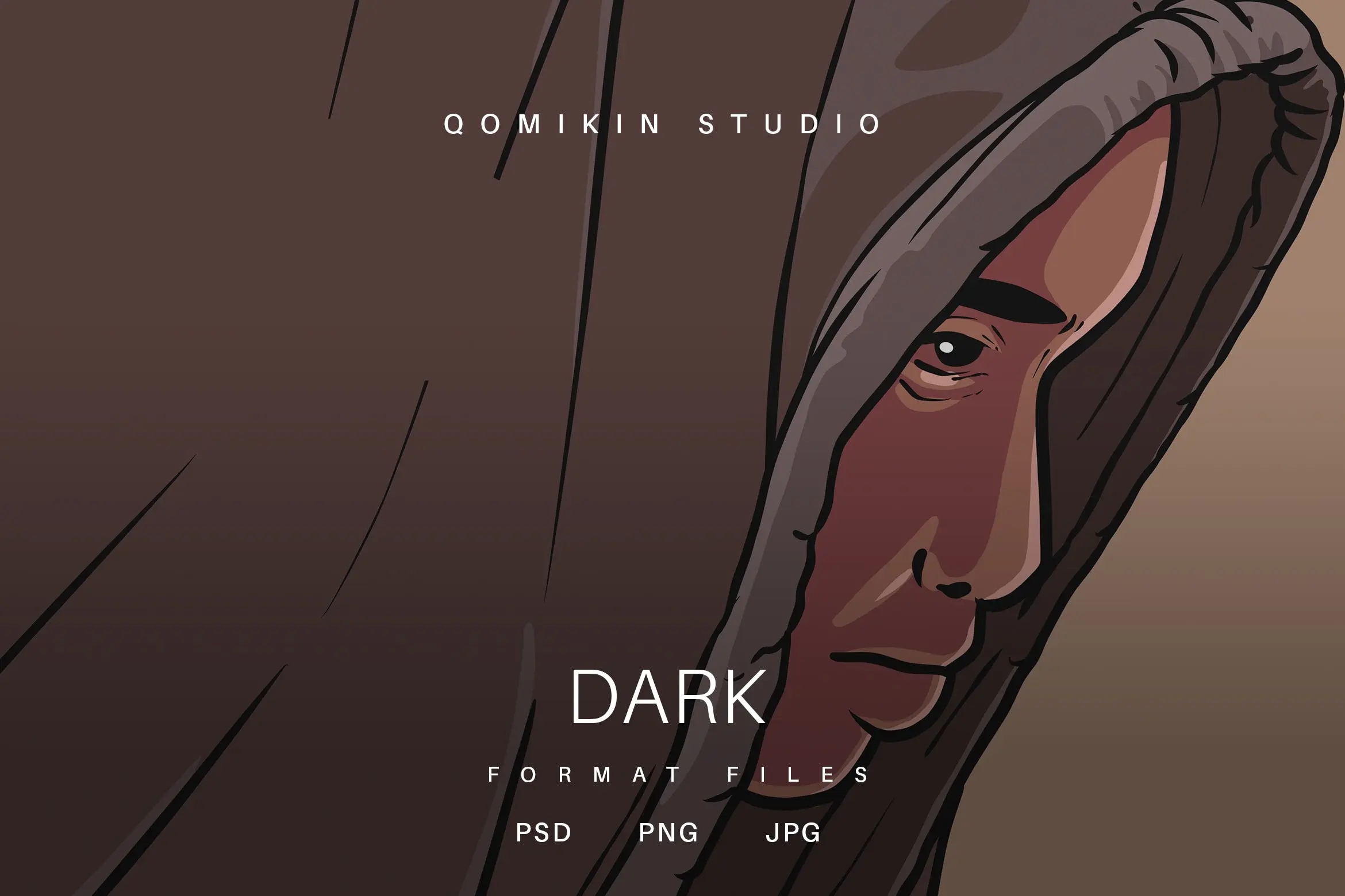 黑暗男孩插画&封面背景素材 Dark Illustration