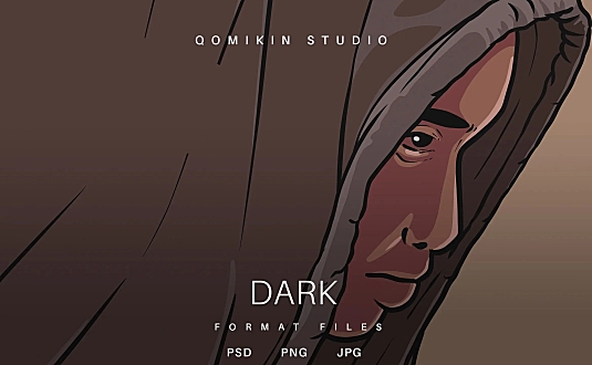 黑暗男孩插画&封面背景素材 Dark Illustration