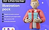 figma卡通创意3D人物角色插画包 3D Character Ilustration Pack