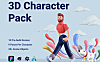 Figma卡通Q版3D不同人物角色素材包 3D Character Pack