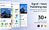 新媒体平台新闻发布App应用程序ui设计模板 Signal - News Publishing App Sketch Template