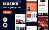 极简主义风格音乐播放器应用程序App UI 套件 Musika - Music Player App UI Kit