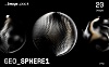科技感&未来派设计不规则金属质感球体背景 geo-sphere1