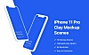 iPhone 11 Pro手机样机黏土陶瓷风格模板 iphone-11-pro-mockup-clay-mockup-pack
