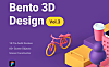60+3D场景+物品拖方式场景元素样机设计素材Bento 3D Design Vol 3
