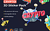 超精细3D加密货币主题贴纸插画图标 3D Sticker Pack icon