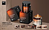 琥珀色玻璃盒装蜡烛品牌设计样机套装 Amber Glass Candle Mockup Set