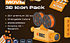 高分辨率电影主题常用3D icon图标包 MOVIE! 3D Icon Pack