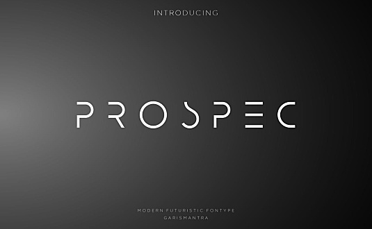 适用于LOGO字体设计的Prospec Extra Light英文字体 prospec-extra-light