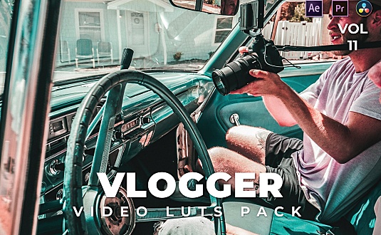 海外视频博主同款后期剪辑LUT调色PR预设 vlogger-pack-video-luts-vol