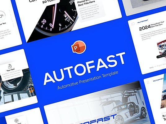 汽车维修服务项目介绍讲解主图PPT模板 autofast-automotive-powerpoint-template