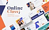 网络在线课程网课业务推广介绍主图PPT模板 online-class-presentation-template