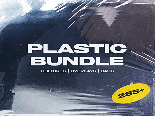 4.77GB透明塑料保鲜膜气泡袋包装纹理素材包 Plastic Bundle Branding Wrap Texture