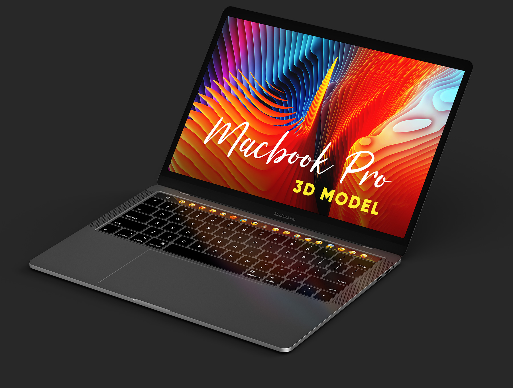 新款MacBook Pro c4d模型源文件设计素材下载MacBook Pro 3D Model