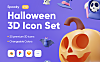 20+洋人万圣节主题系列3D图标icon合集 Spooky - Halloween 3D Icon Set
