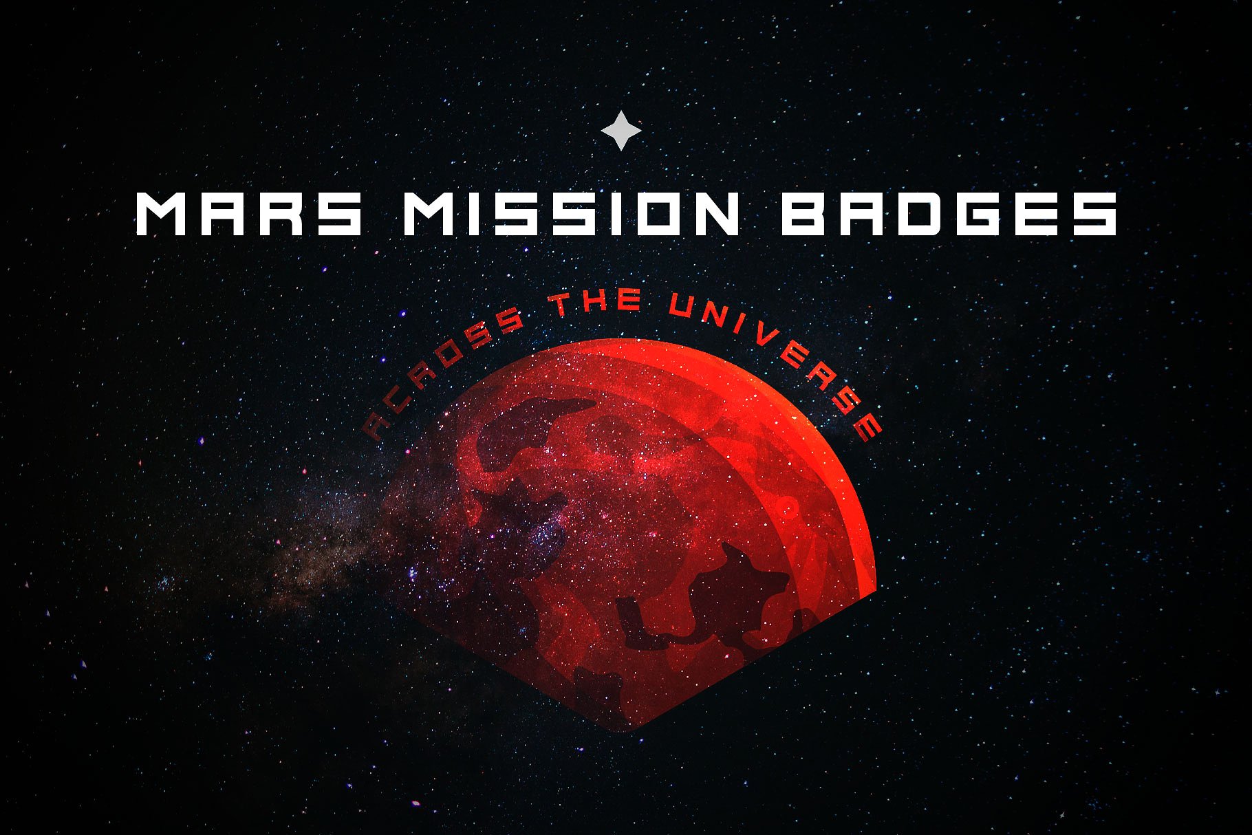16款火星主题徽章logo设计模板EPS格式 16-Space-(Mars-Themed)-Logos