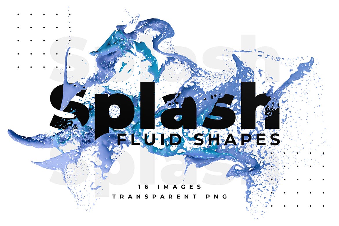 16款彩色液体颜料飞溅图案背景素材 splash-fluid-collection