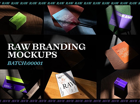 15款自然光投影样机名片海报宣传册封面raw-branding-mockups-vol-1