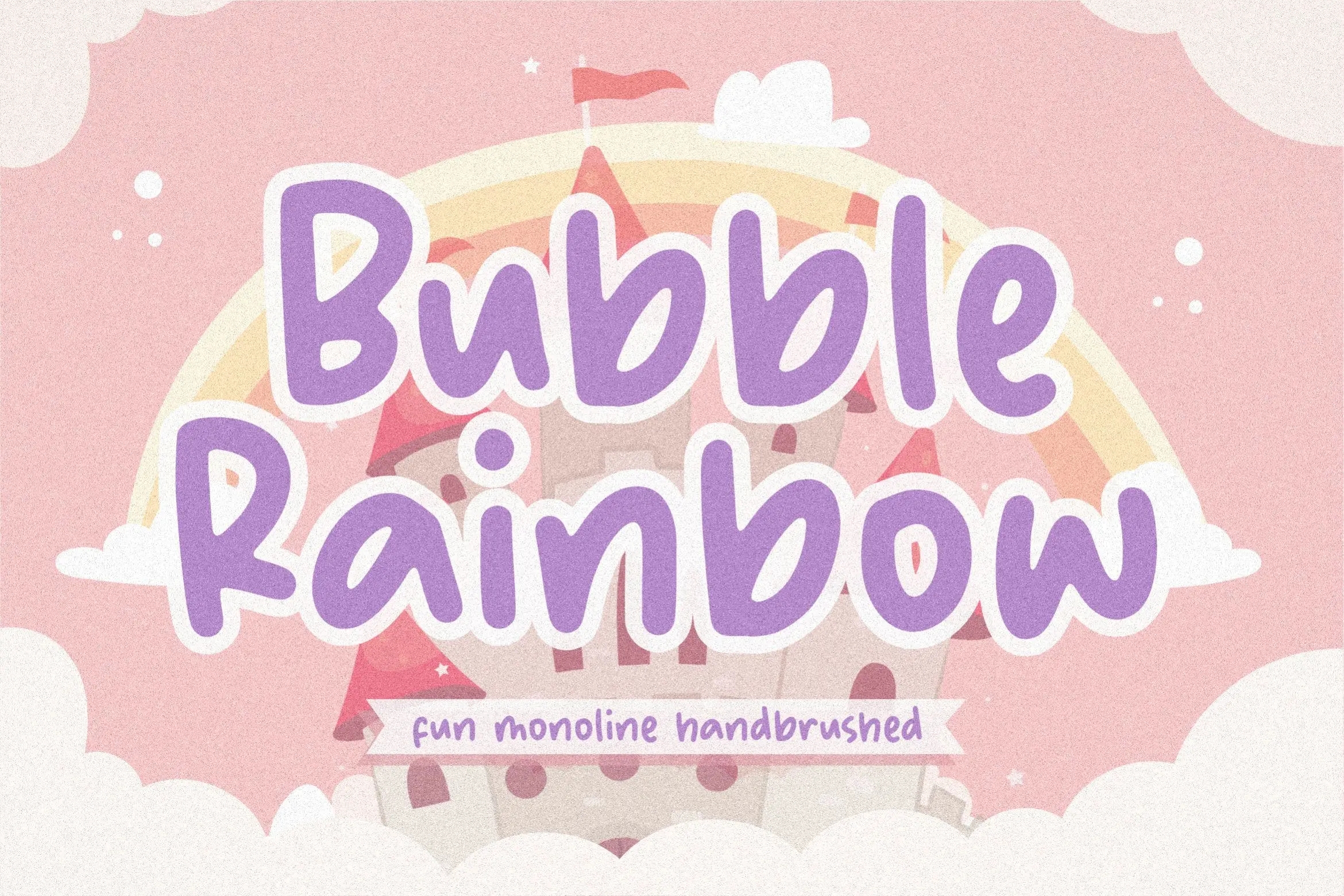 手写海报卡通儿童彩虹标题英文字体 bubble-rainbow-font-yh-酷社 (KUSHEW)