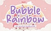 手写海报卡通儿童彩虹标题英文字体 bubble-rainbow-font-yh