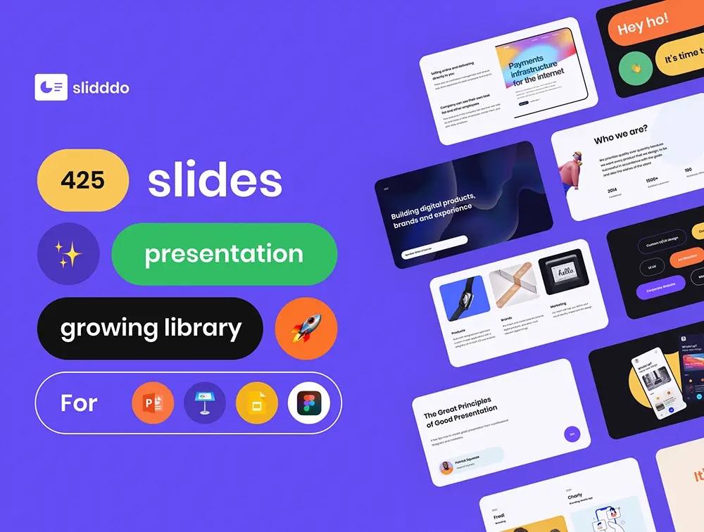 400+手工制作的演示幻灯片模板 Handcrafted Presentation Slides