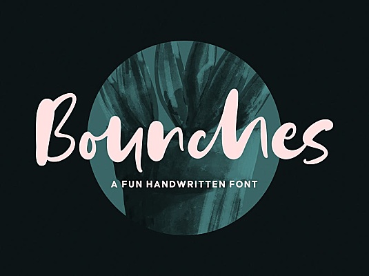 粗细不规则手写弹性创意海报字体 Bounches Font