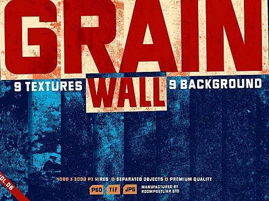 9种逼真复古墙体背景底纹纹理大集合 wall-grain-texture