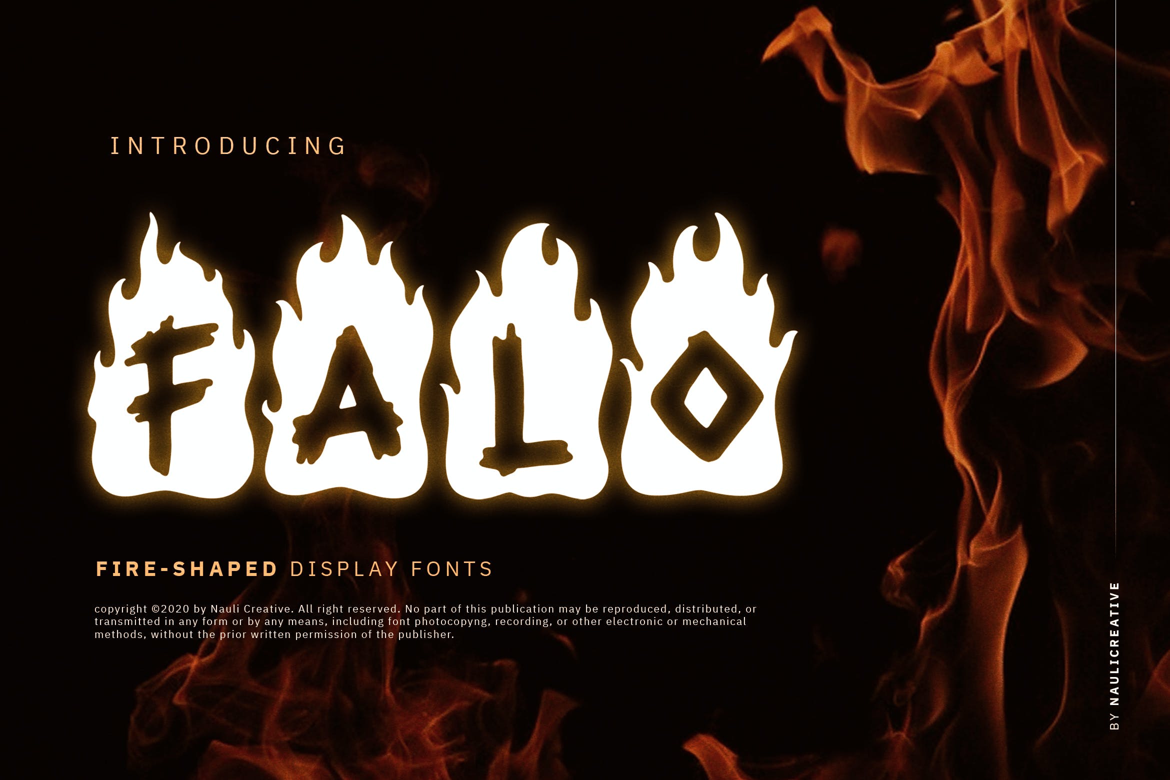 火焰外框英文装饰字体 Falo – Flaming Decorative Font-酷社 (KUSHEW)