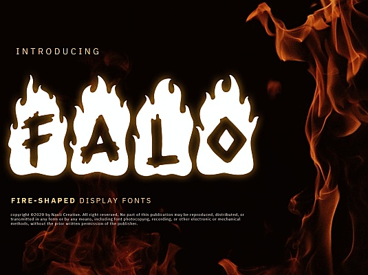 火焰外框英文装饰字体 Falo – Flaming Decorative Font