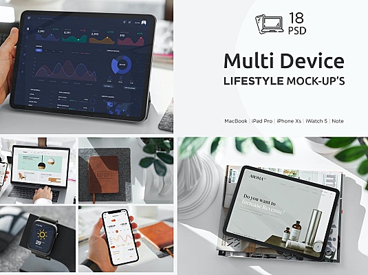 手持iPad Por&iPhone手机多设备UI样机展示模型 multi-device-mockup-lifestyle-18-psd