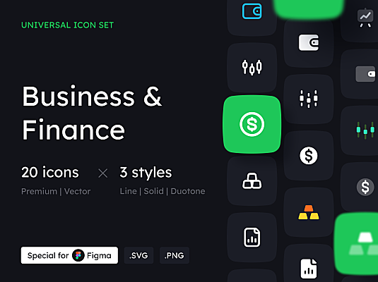 商业金融主题矢量icon图标合集 Business and Finance Icon Set