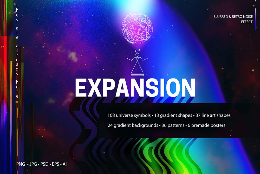 1.57GB抽象星系图形元素集合包 Abstract galaxy graphic objects-酷社 (KUSHEW)