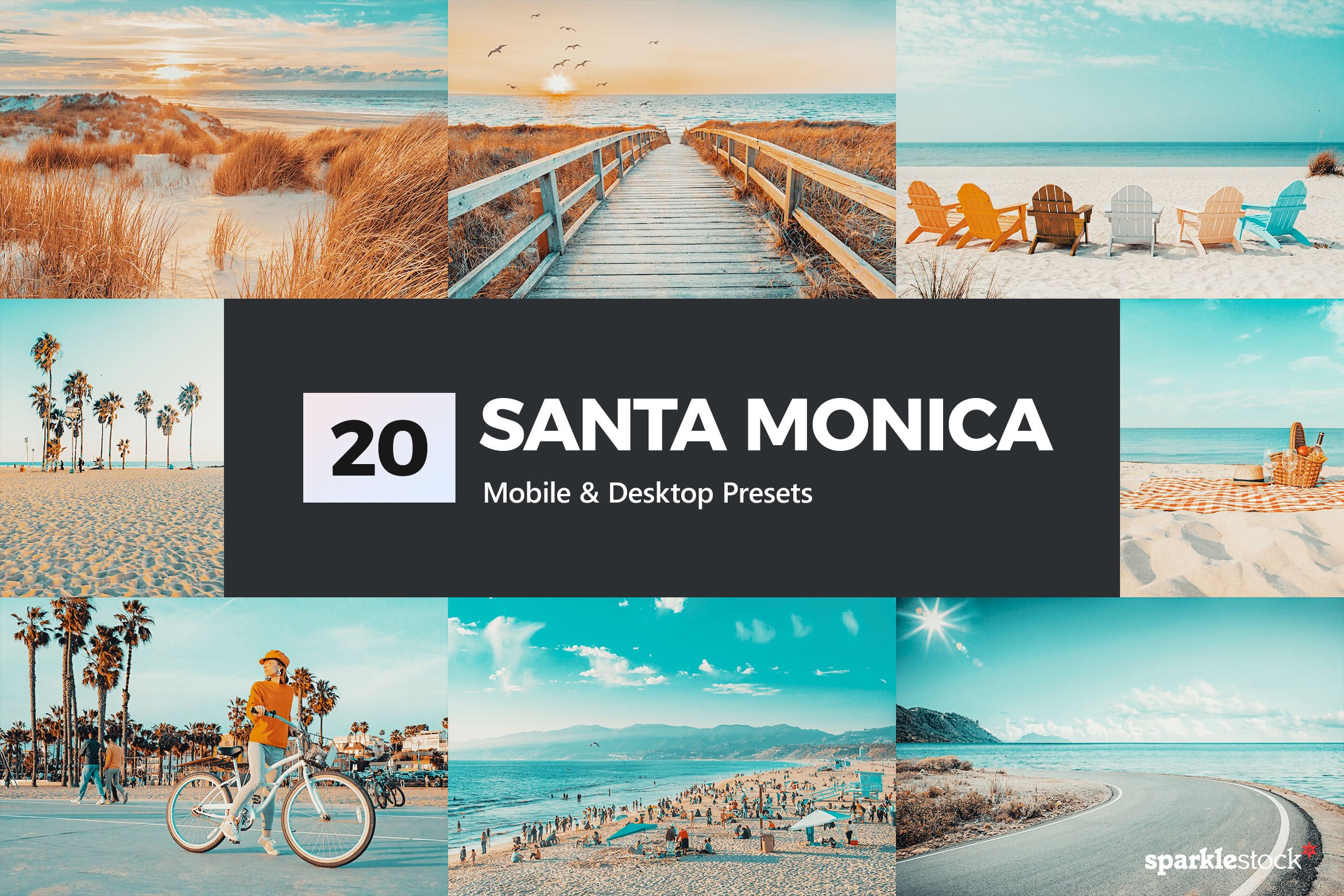 20款海滩旅行照片LR调色预设 20 Santa Monica Lightroom Presets and LUTs-酷社 (KUSHEW)