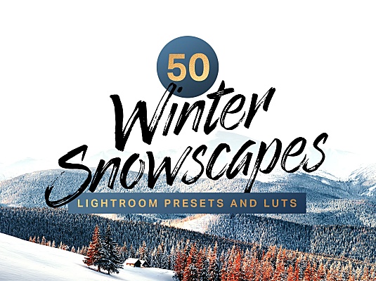 50款冬天风景照片LR调色预设合集 50 Winter Snowscape Lightroom Presets and LUTs