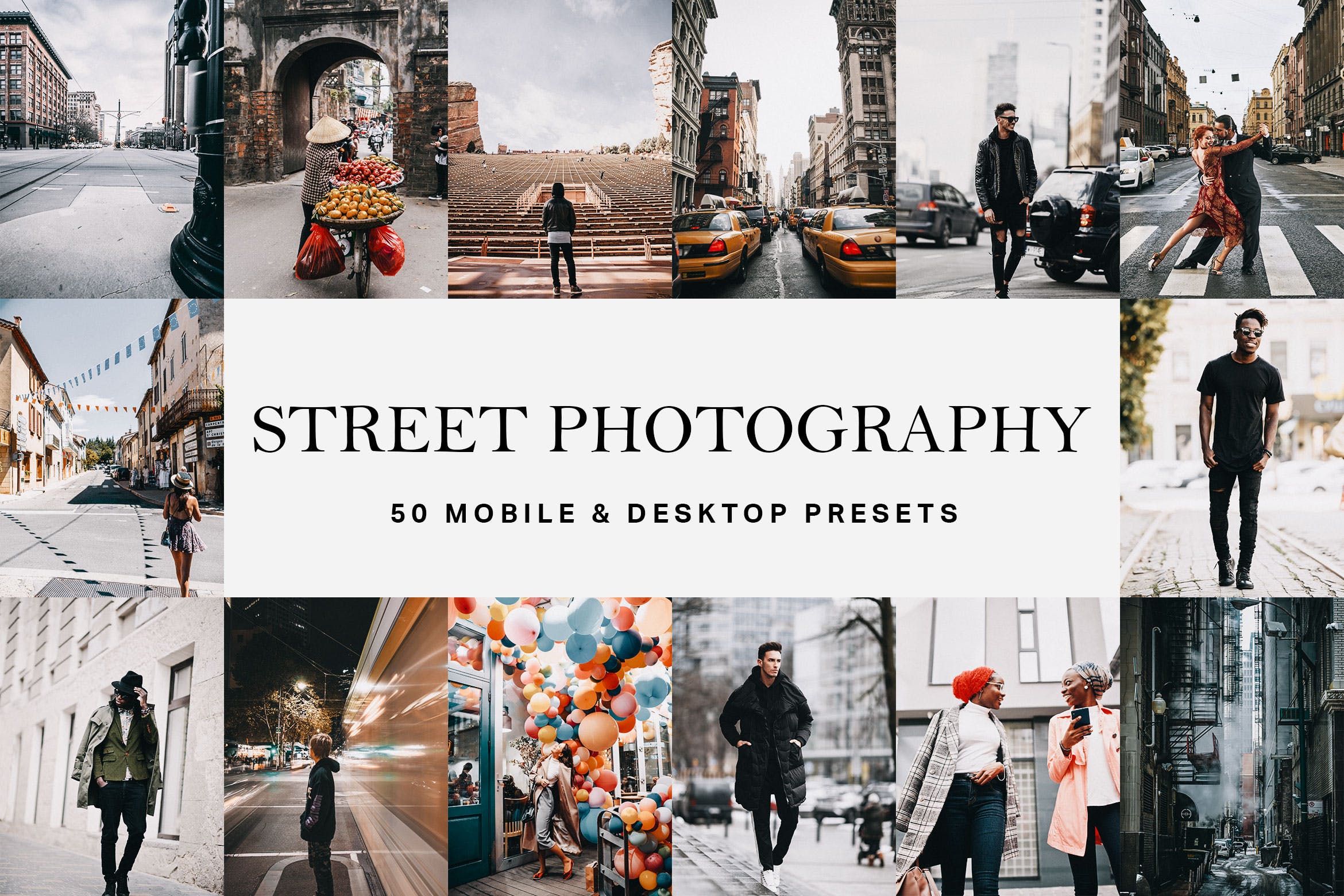 50个街头时尚摄影Lightroom调色预设＆LUT 50 Street Photography Presets and LUTs-酷社 (KUSHEW)
