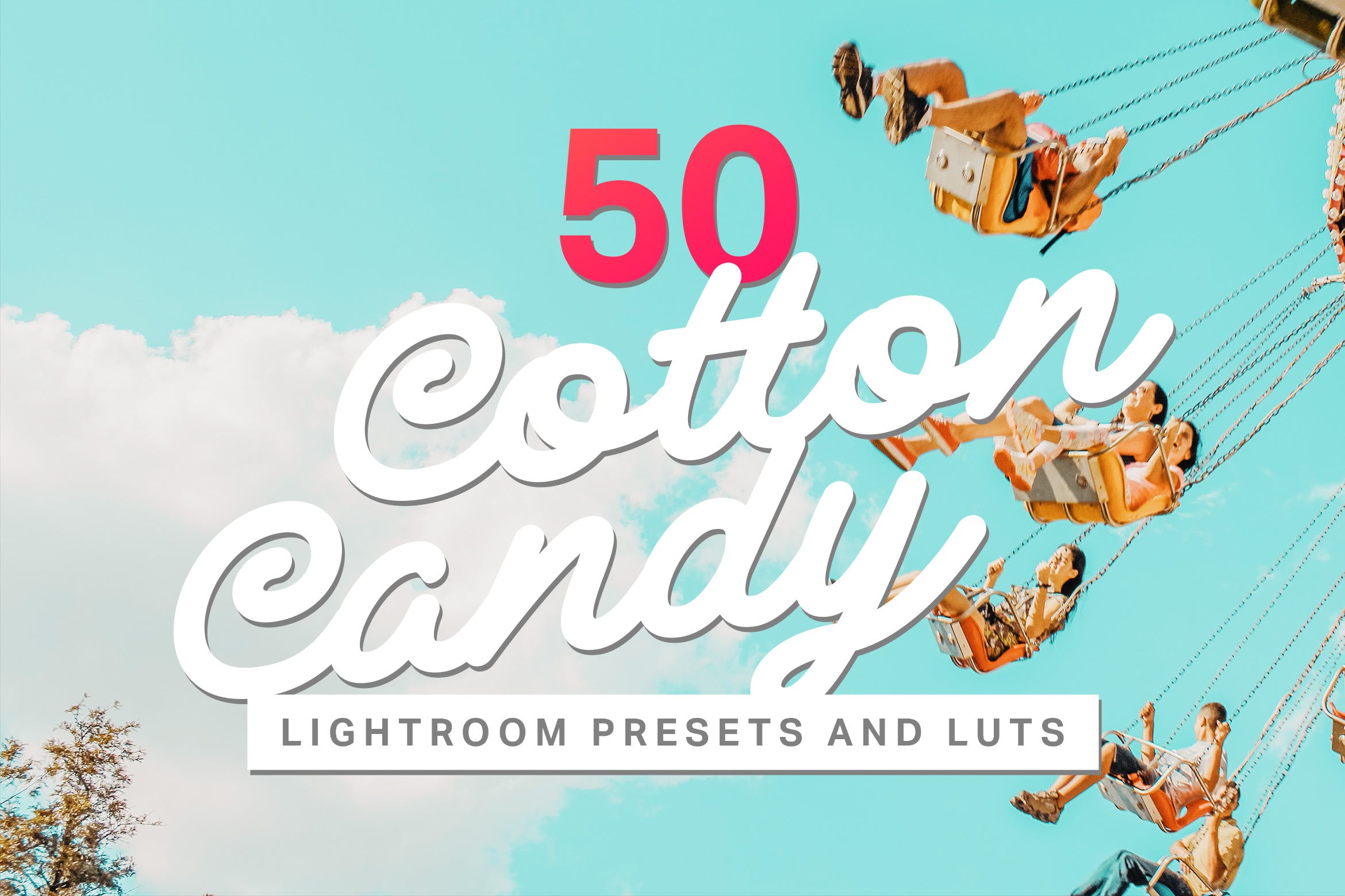 50种浪漫棉花糖柔和色照片调色处理LR预设 50 Cotton Candy Lightroom Presets and LUTs-酷社 (KUSHEW)