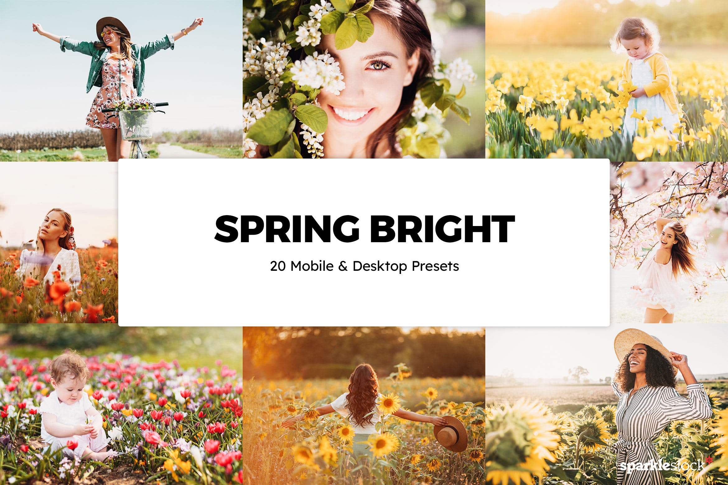 20款春季时尚摄影LR预设+LUT预设 20 Spring Bright Lightroom Presets & LUTs-酷社 (KUSHEW)